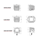 RIGID Industries D-Series Pro Dually Spot Surface Mount Pair - Midnight Edition [202213BLK]-Angler's World