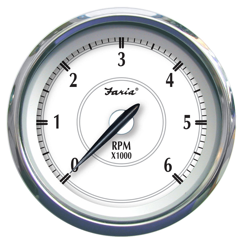 Faria Newport SS 4" Tachometer f/Gas Inboard/Outboard - 0 to 6000 RPM [45002]-Angler's World