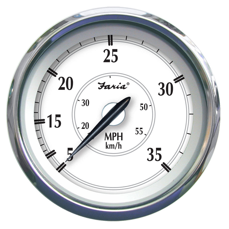 Faria Newport SS 4" Speedometer - 0 to 35 MPH [45008]-Angler's World