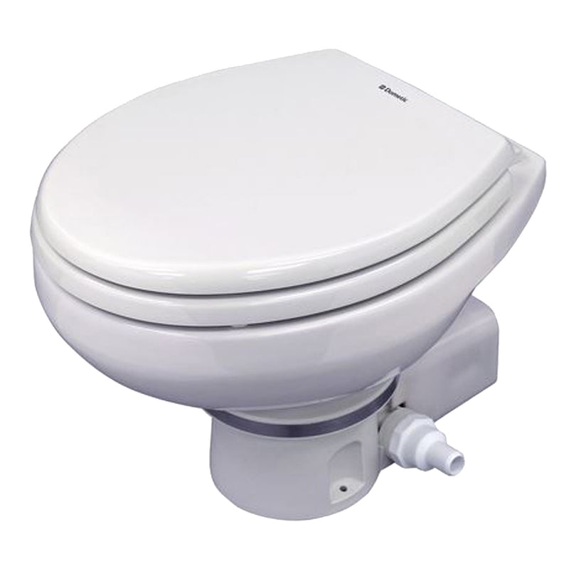Dometic MasterFlush 7160 White Electric Macerating Toilet w/Orbit Base - Raw Water [9108824491]-Angler's World