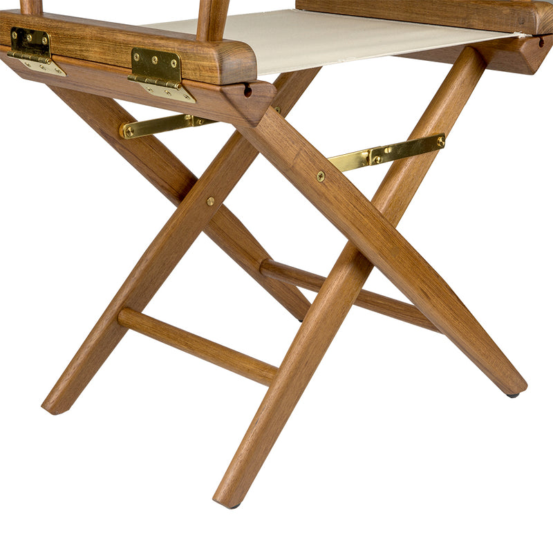 Whitecap Directors Chair w/Natural Seat Covers - Teak [60044]-Angler's World