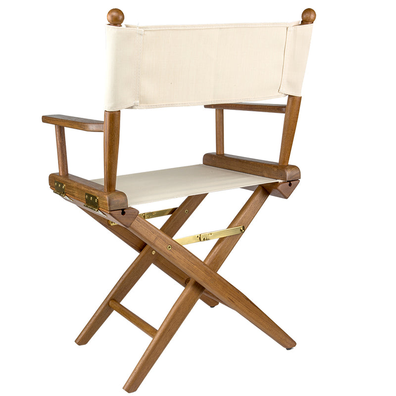 Whitecap Directors Chair w/Natural Seat Covers - Teak [60044]-Angler's World