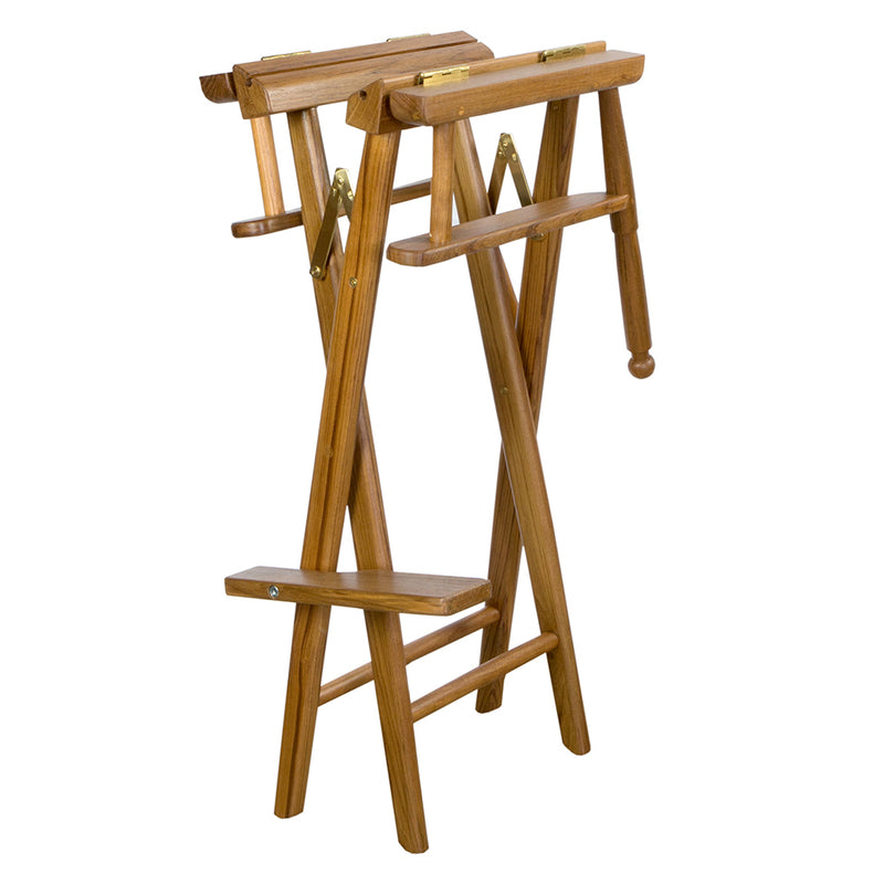 Whitecap Captains Chair w/Natural Seat Covers - Teak [60048]-Angler's World