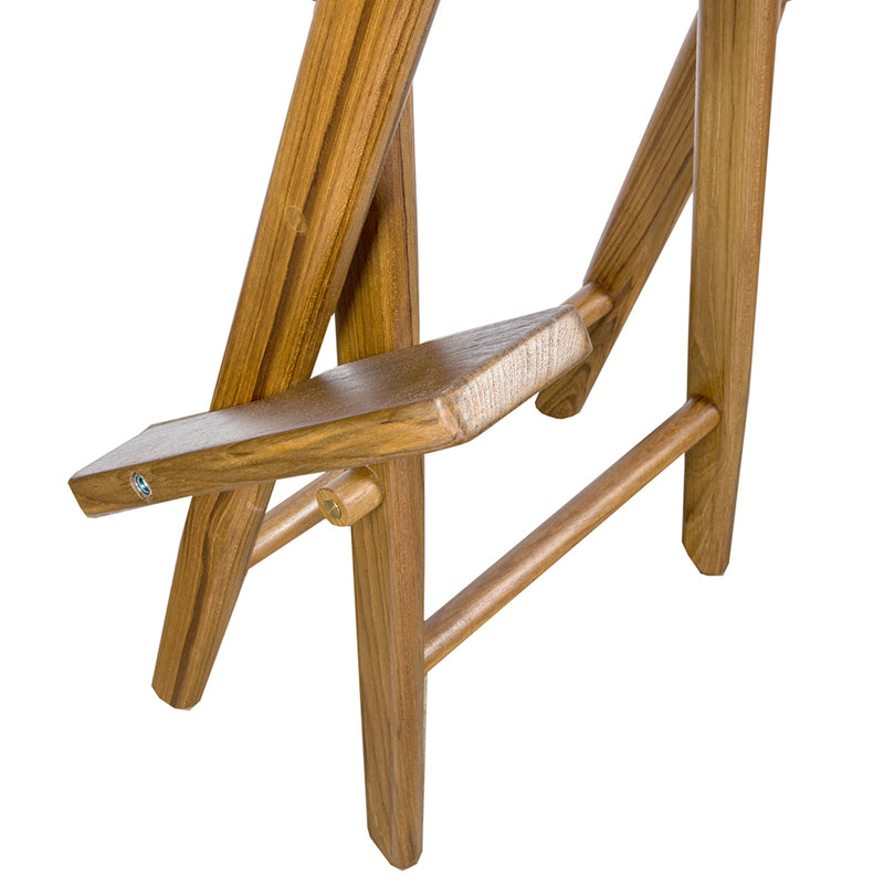 Whitecap Captains Chair w/Natural Seat Covers - Teak [60048]-Angler's World