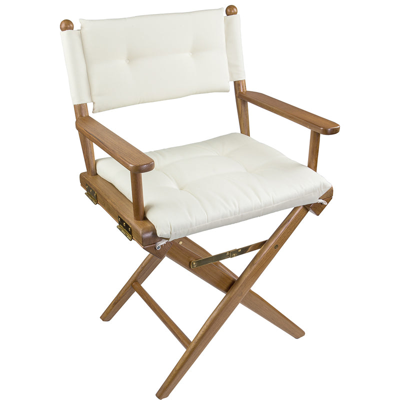Whitecap Directors Chair w/Cream Cushion - Teak [61043]-Angler's World