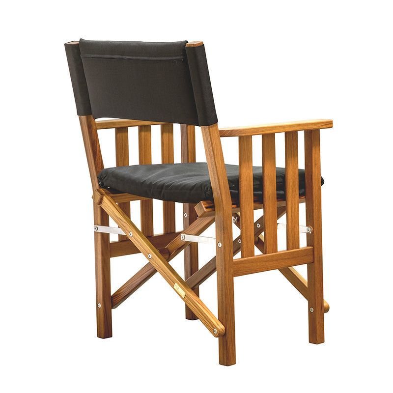 Whitecap Directors Chair II w/Black Cushion - Teak [61051]-Angler's World