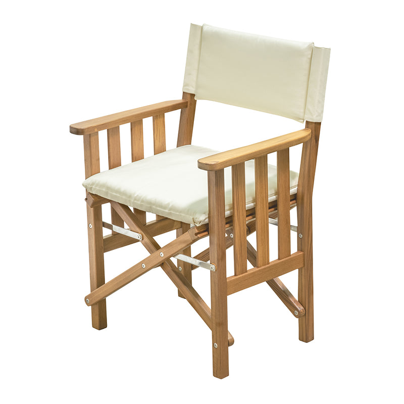 Whitecap Directors Chair II w/Cream Cushion - Teak [61053]-Angler's World