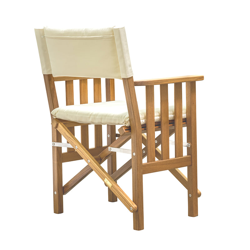 Whitecap Directors Chair II w/Cream Cushion - Teak [61053]-Angler's World