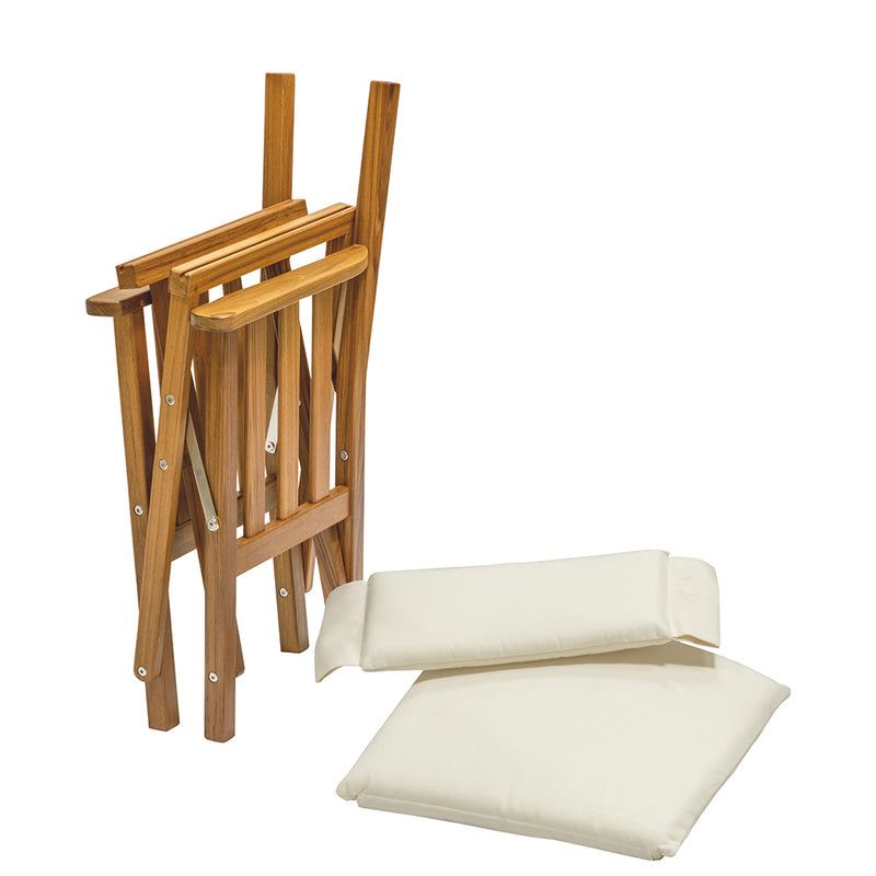 Whitecap Directors Chair II w/Cream Cushion - Teak [61053]-Angler's World