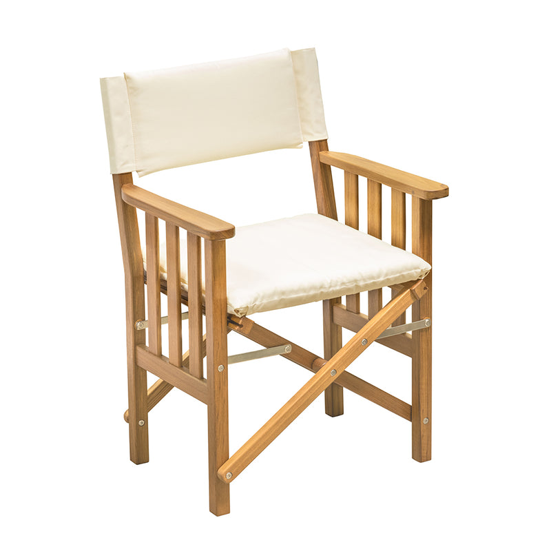 Whitecap Directors Chair II w/Cream Cushion - Teak [61053]-Angler's World
