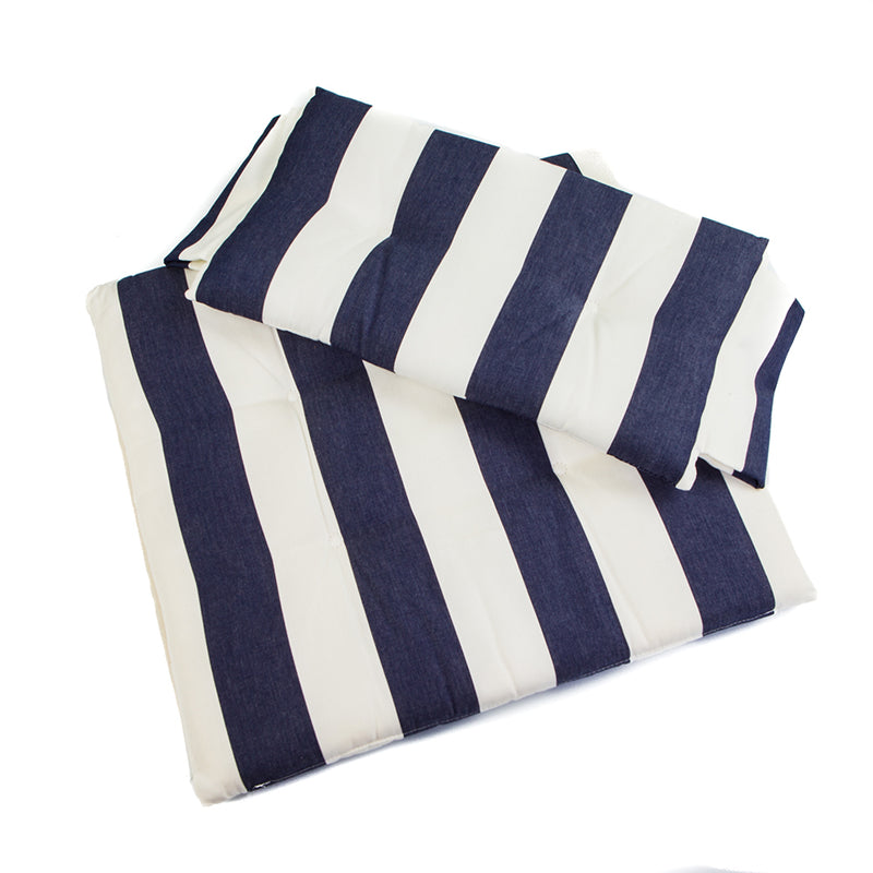 Whitecap Directors Chair II Replacement Seat Cushion Set - Navy White Stripes [87240]-Angler's World