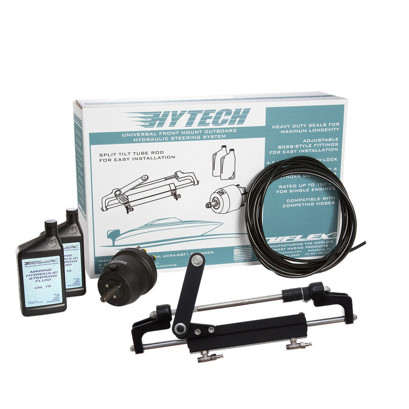 Uflex HYTECH 1.1 Front Mount OB System up to 175HP - Includes UP20 FM Helm, 2qts of Oil, UC95-OBF Cylinder 40 Tubing [HYTECH 1.1]-Angler's World