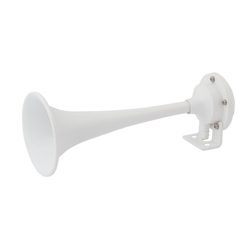 Marinco White Epoxy Coated Single Trumpet Mini Air Horn [10104]-Angler's World