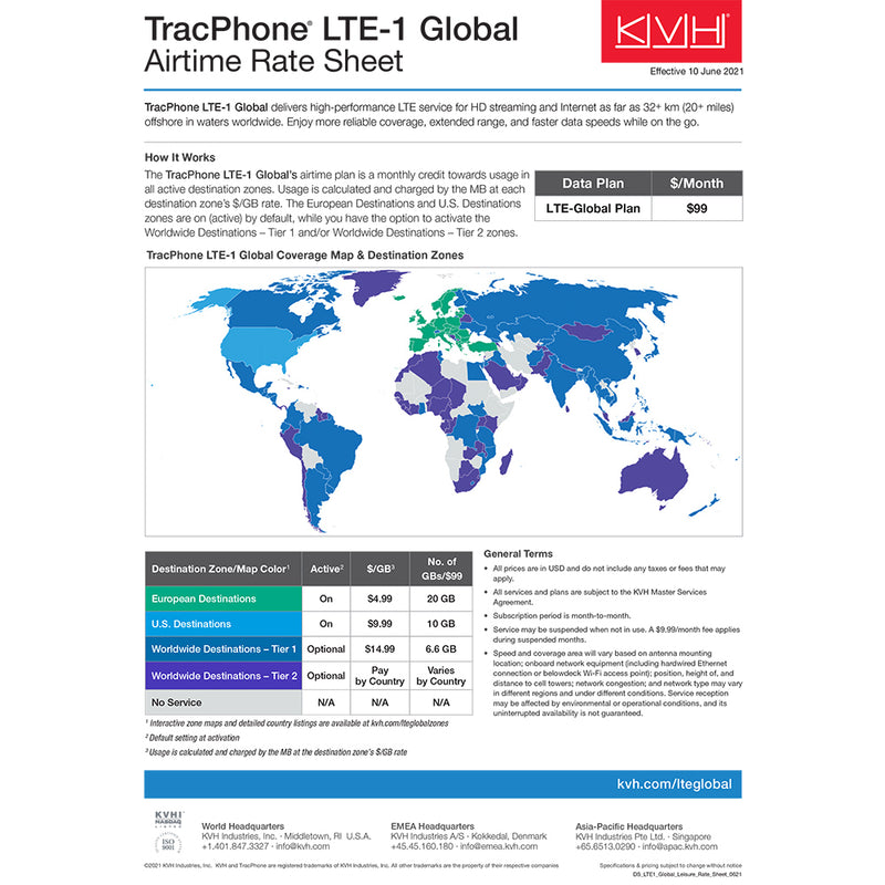 KVH TracPhone LTE-1 Global [01-0419-01]-Angler's World