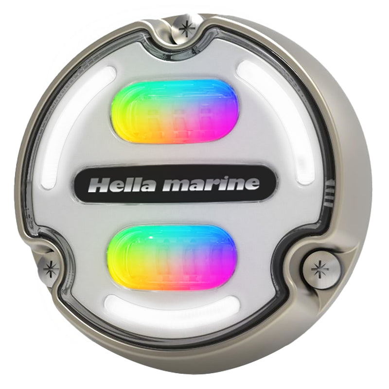 Hella Marine Apelo A2 RGB Underwater Light - 3000 Lumens - Bronze Housing - White Lens w/Edge Light [016148-101]-Angler's World