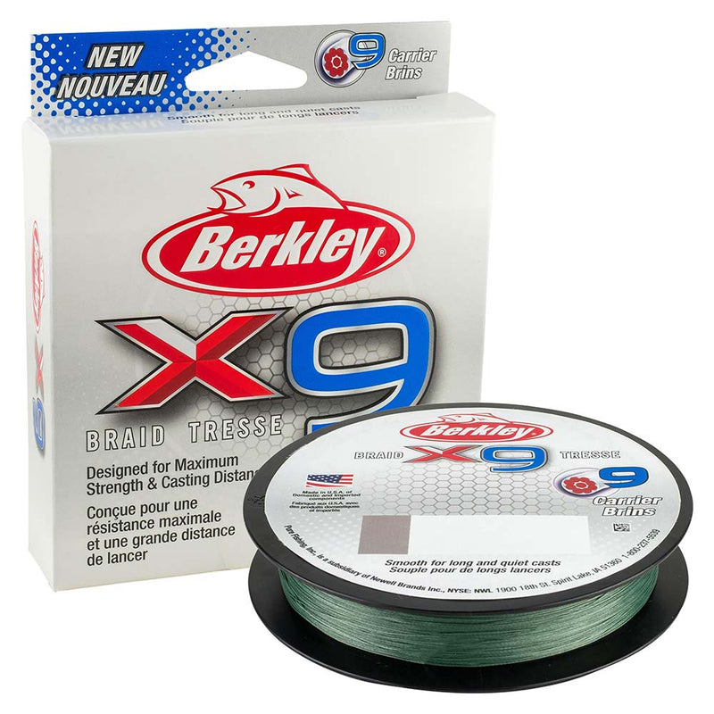 Berkley x9 Braid Low-Vis Green - 8lb - 328 yds - X9B3308-22 [1486823]-Angler's World