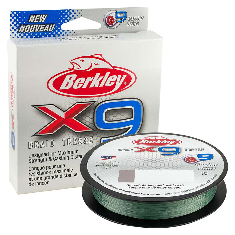 Berkley x9 Braid Low-Vis Green - 40lb - 164 yds - X9BFS40-22 [1486816]-Angler's World