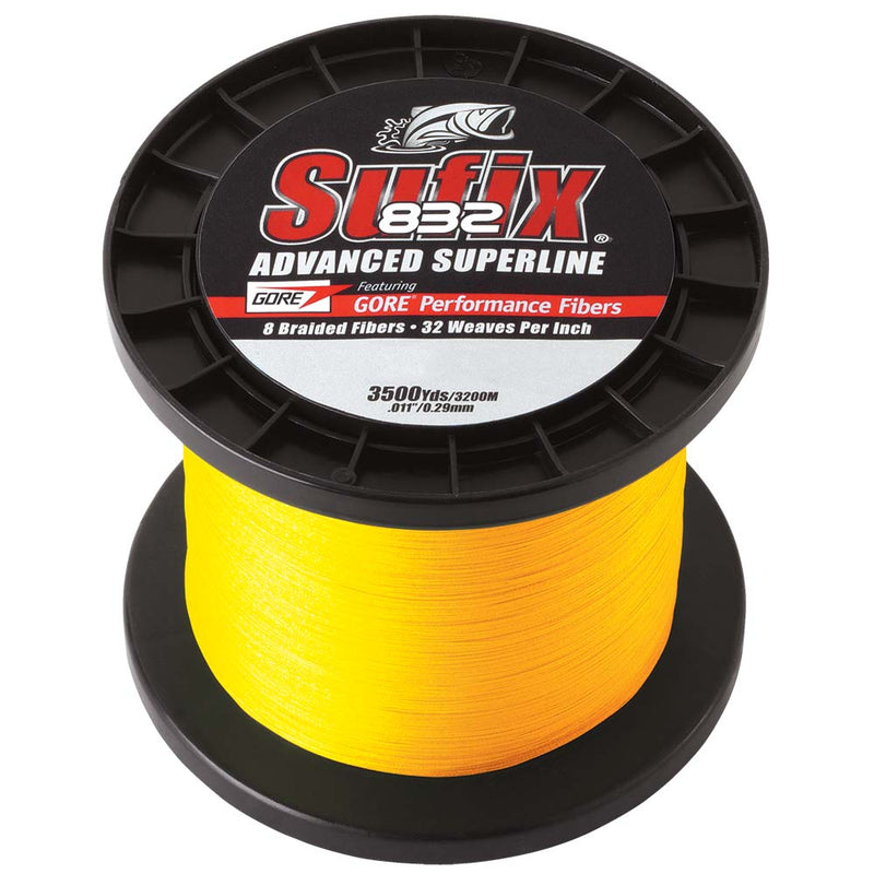 Sufix 832 Advanced Superline Braid - 10lb - Hi-Vis Yellow - 3500 yds [660-410Y]-Angler's World