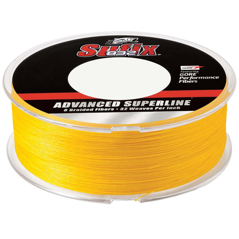 Sufix 832 Advanced Superline Braid - 20lb - Hi-Vis Yellow - 600 yds [660-220Y]-Angler's World