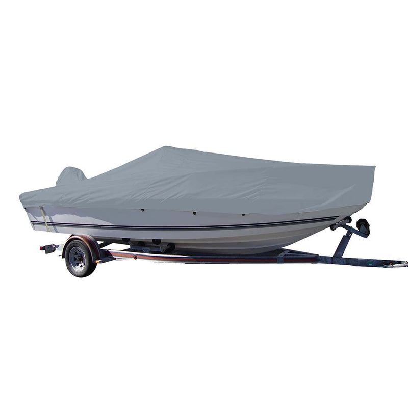 Carver Sun-DURA Styled-to-Fit Boat Cover f/21.5 V-Hull Center Console Fishing Boat - Grey [70021S-11]-Angler's World