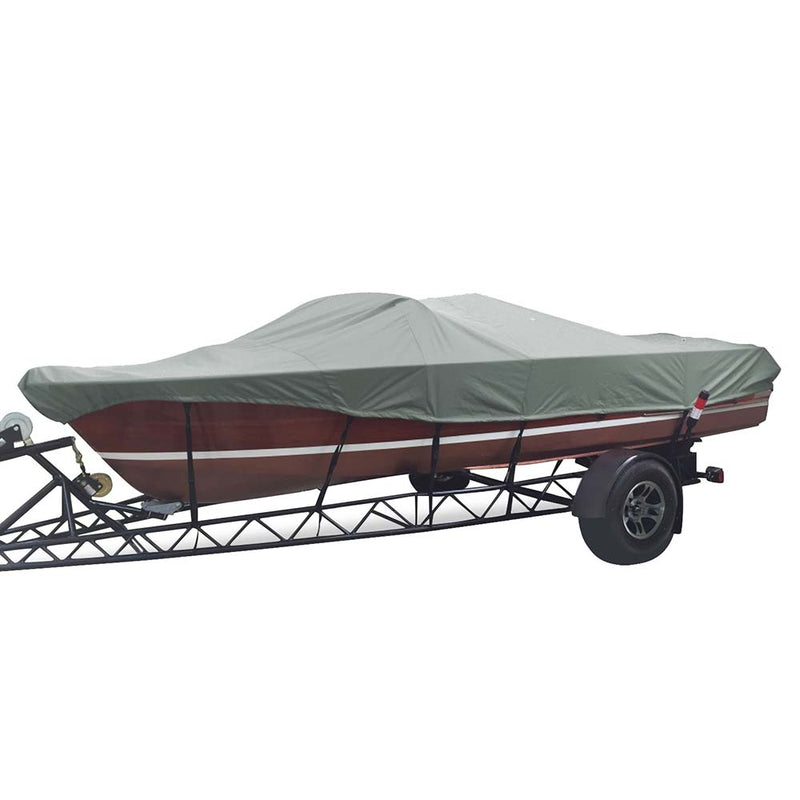 Carver Sun-DURA Styled-to-Fit Boat Cover f/21.5 Tournament Ski Boats - Grey [74102S-11]-Angler's World