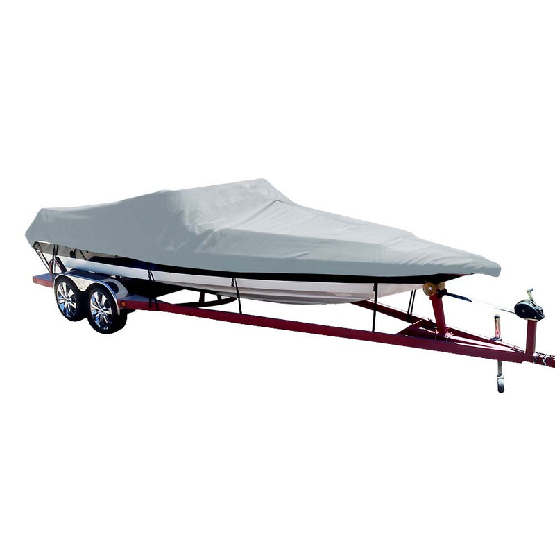 Carver Poly-Flex II Styled-to-Fit Boat Cover f/20.5 Sterndrive Ski Boats with Low Profile Windshield - Grey [74120F-10]-Angler's World