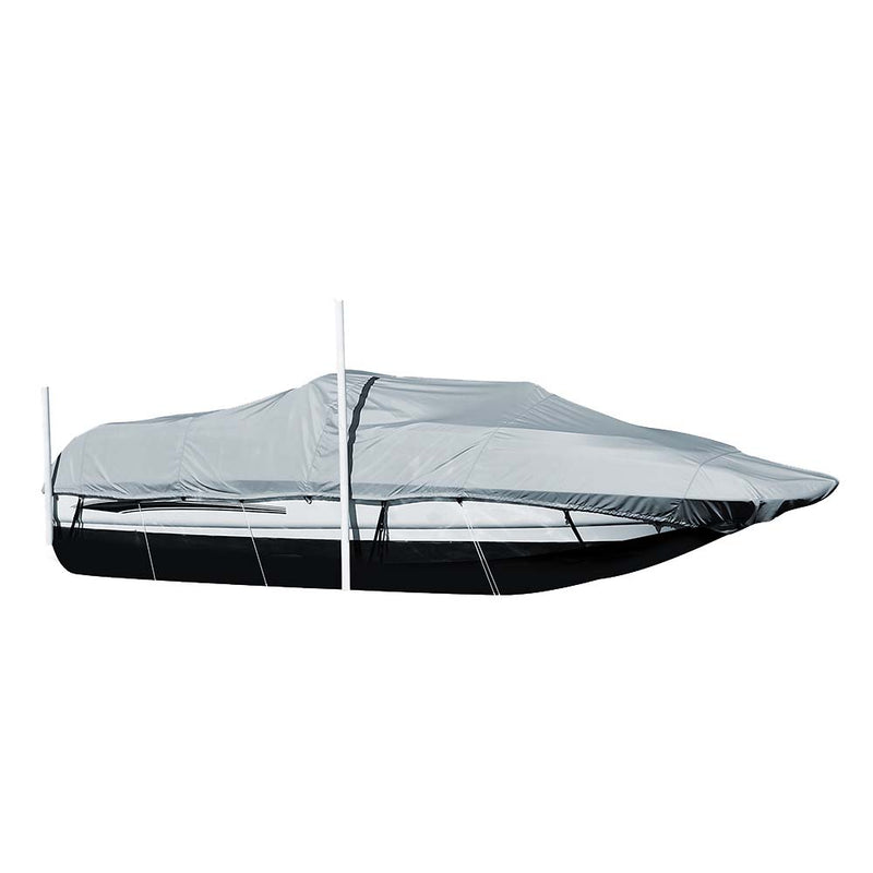 Carver Sun-DURA Styled-to-Fit Boat Cover f/23.5 Sterndrive Deck Boats w/Walk-Thru Windshield - Grey [95123S-11]-Angler's World