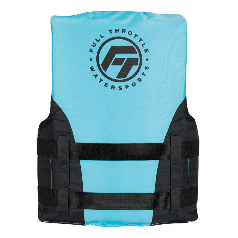 Full Throttle Teen Nylon Life Jacket - Aqua/Black [112200-505-010-22]-Angler's World