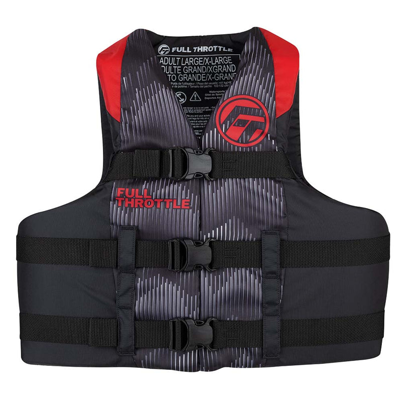 Full Throttle Adult Nylon Life Jacket - 2XL/4XL - Red/Black [112200-100-080-22]-Angler's World