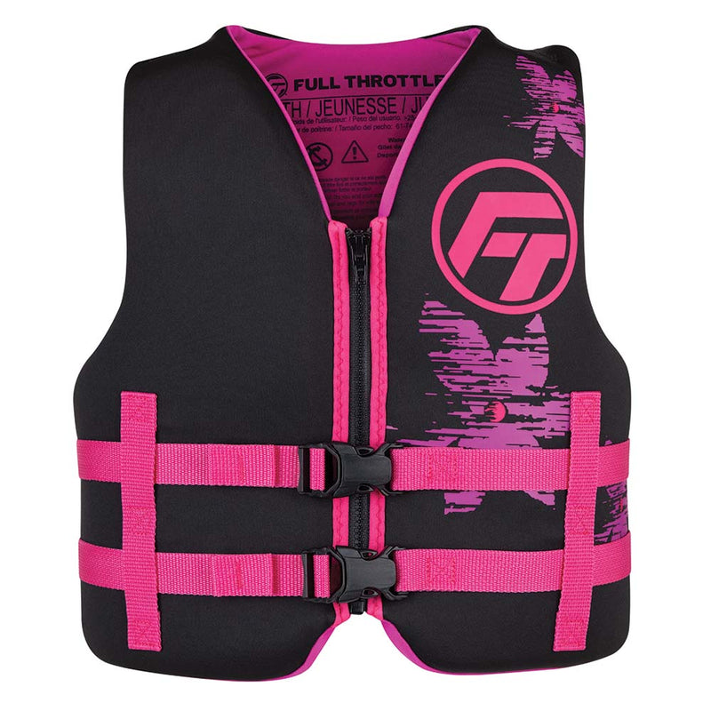 Full Throttle Youth Rapid-Dry Life Jacket - Pink/Black [142100-105-002-22]-Angler's World