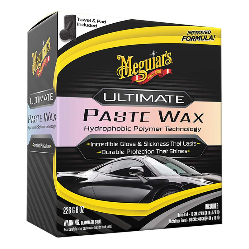 Meguiars Ultimate Paste Wax - Long-Lasting, Easy to Use Synthetic Wax - 8oz [G210608]-Angler's World