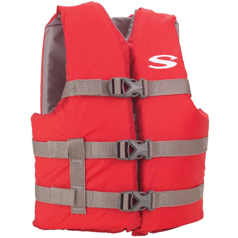 Stearns Youth Classic Vest Life Jacket - 50-90lbs - Red/Grey [2159436]-Angler's World