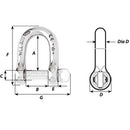 Wichard Self-Locking D Shackle - Diameter 4mm - 5/32" [01201]-Angler's World