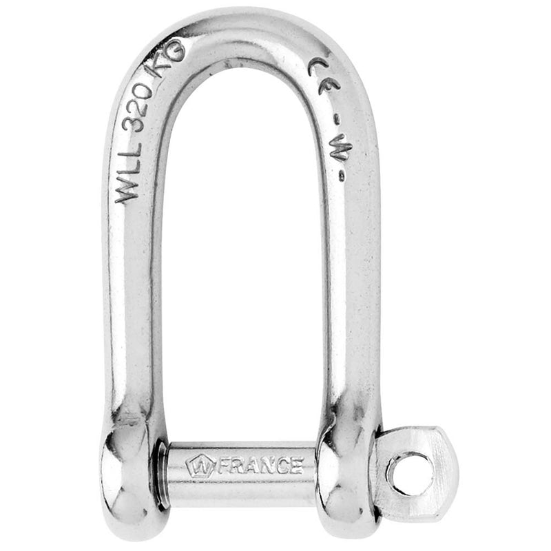 Wichard Self-Locking Long D Shackle - Diameter 6mm - 1/4" [01213]-Angler's World
