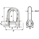 Wichard Captive Pin D Shackle - Diameter 4mm - 5/32" [01401]-Angler's World