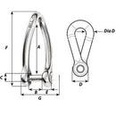 Wichard Captive Pin Twisted Shackle - Diameter 8mm - 5/16" [01424]-Angler's World