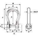 Wichard Captive Pin Bow Shackle - Diameter 10mm - 13/32" [01445]-Angler's World
