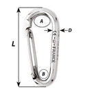 Wichard Symmetric Carbine Hook Without Eye - Length 80mm - 5/16" [02335]-Angler's World