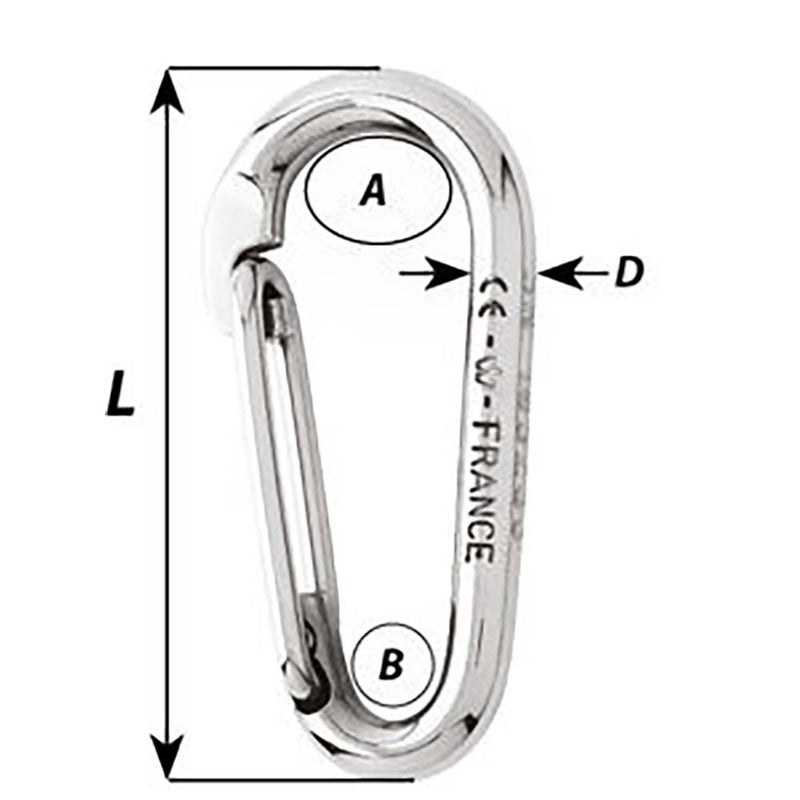 Wichard Symmetric Carbin Hook Without Eye - Length 120mm - 15/32" [02337]-Angler's World