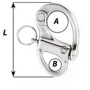 Wichard 2" Snap Shackle w/Fixed Eye - 50mm [02471]-Angler's World
