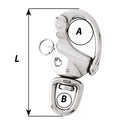 Wichard 2-3/4" Snap Shackle w/Swivel Eye - 80mm [02473]-Angler's World