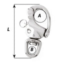 Wichard 4-3/4" Snap Shackle w/Swivel Eye [02477]-Angler's World