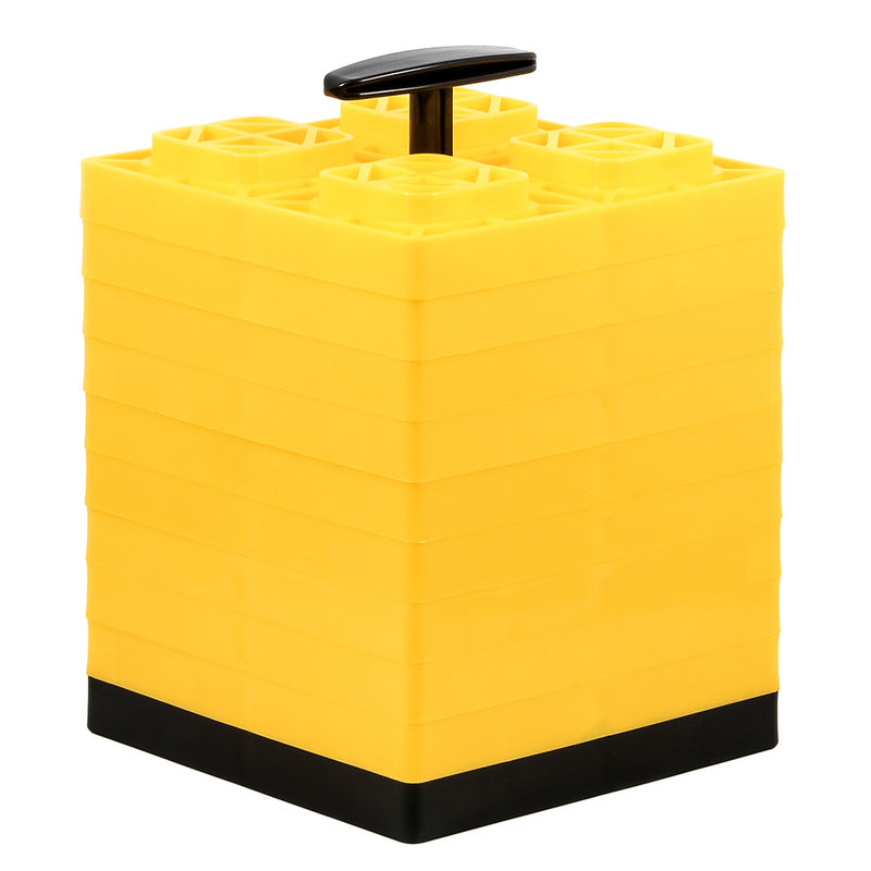 Camco FasTen Leveling Blocks w/T-Handle - 2x2 - Yellow *10-Pack [44512]-Angler's World