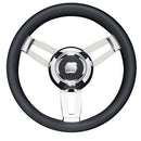 Uflex Morosini 13.8" Steering Wheel - Black Polyurethane w/Stainless Steel Spokes Chrome Hub [MOROSINI U/CH/B]-Angler's World