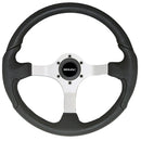 Uflex Nisida Steering Wheel 13.8" - Black Polyurethane Grip w/Black Aluminum Spokes [NISIDA-B/B]-Angler's World