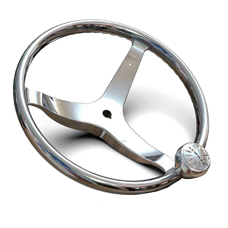 Lewmar 3 Spoke 13.5" Steering Wheel w/Power-Grip Knob [89700820]-Angler's World