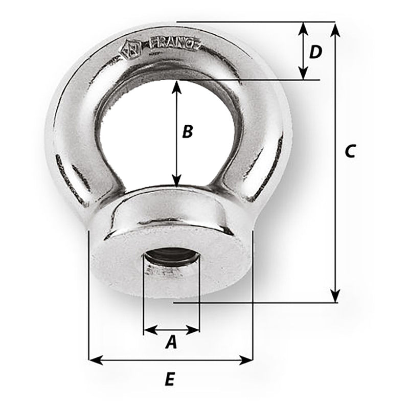 Wichard 1/4 Eye Nut - 1/2" Diameter [06331]-Angler's World