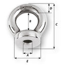 Wichard 3/8 Eye Nut - 13/16" Diameter [06351]-Angler's World