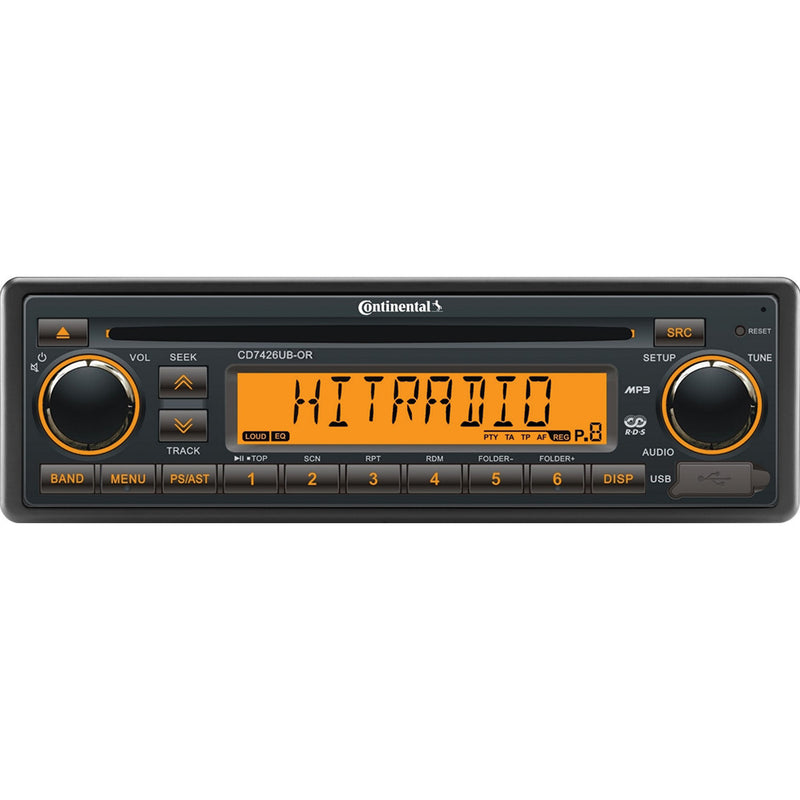 Continental Stereo w/CD/AM/FM/BT/USB - 24V [CD7426UB-OR]-Angler's World