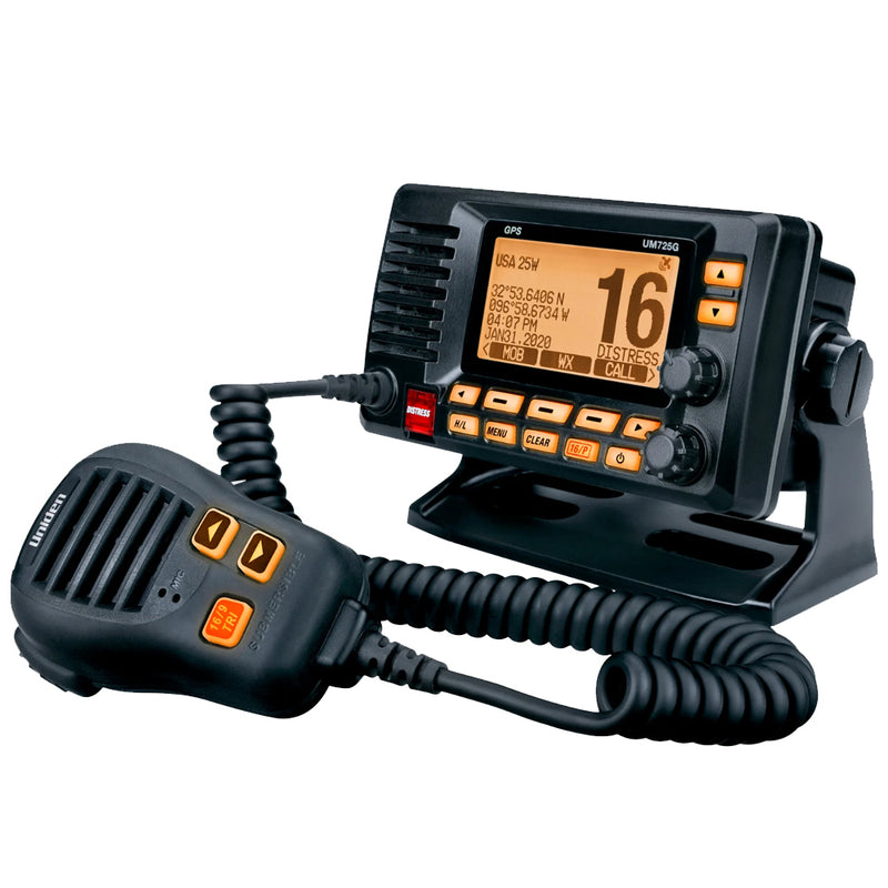 Uniden UM725 Fixed Mount Marine VHF Radio w/GPS - Black [UM725GBK]-Angler's World